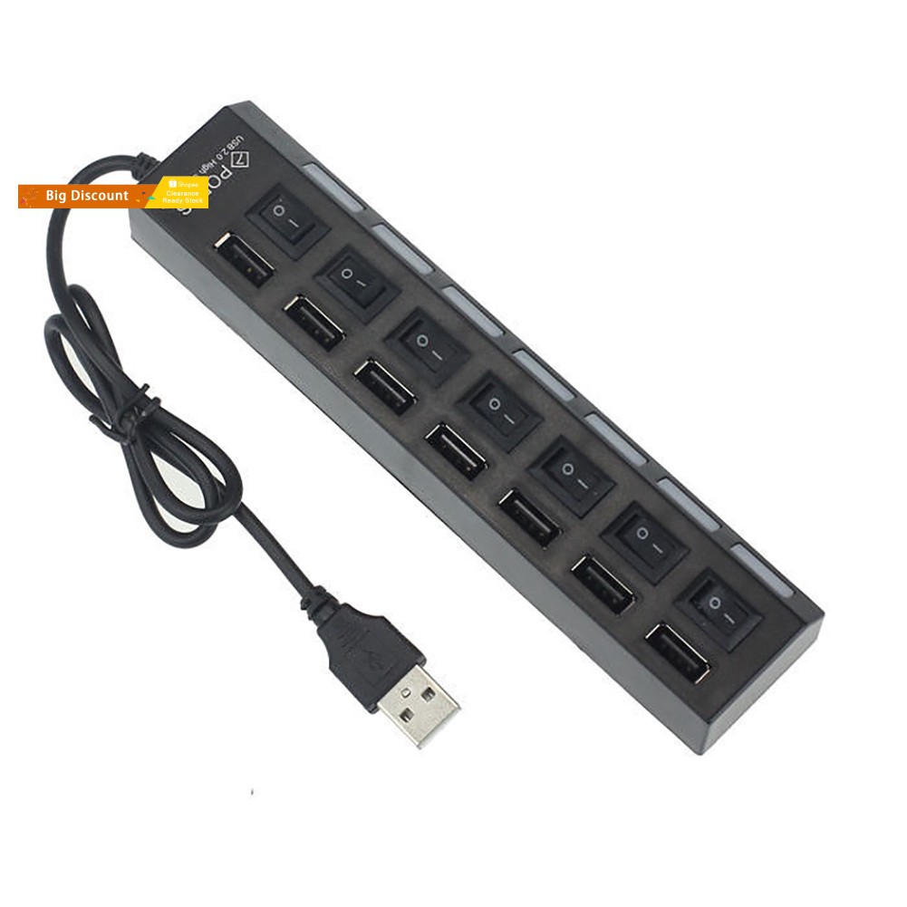 Bộ Chuyển Đổi Pstx7 / 4 Cổng Usb 2.0 Tích Hợp Công Tắc On / Off Cho Pc Laptop