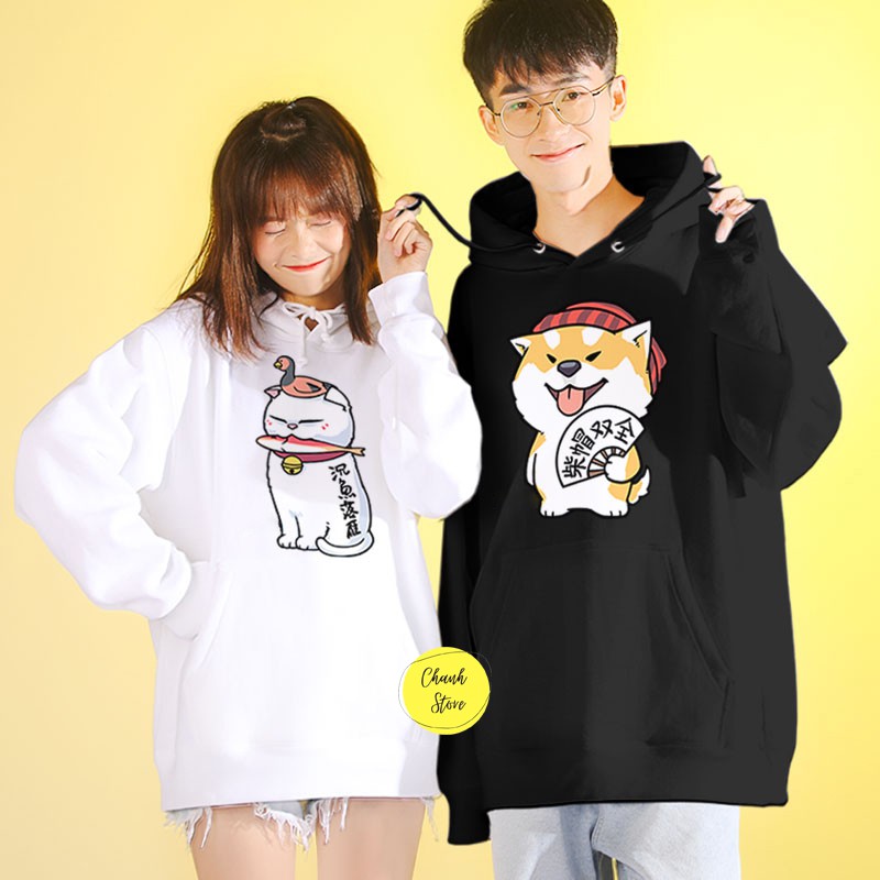 Áo Hoodie Cute Chó Mèo Thích Hợp Làm Áo Đôi Áo Nhóm