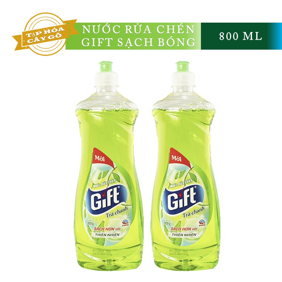 ☘️ NƯỚC RỬA CHÉN GIFT 800 ML HƯƠNG TRÀ CHANH VỆ SINH BÁT ĐĨA SẠCH BÓNG