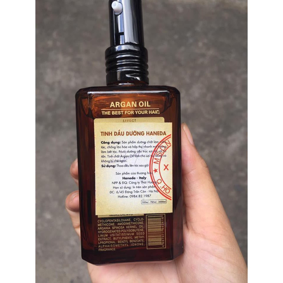 Tinh dầu dưỡng tóc khô yếu Haneda Collagen Argan Oil 60ml