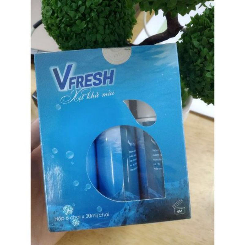 Xịt Khử Mùi VFRESH với hương nước hoa quyến rũ dành cho cả nam lẫn nữ- Hàng Chính Hãng ( gồm 6 chai mỗi chai 30ml ))