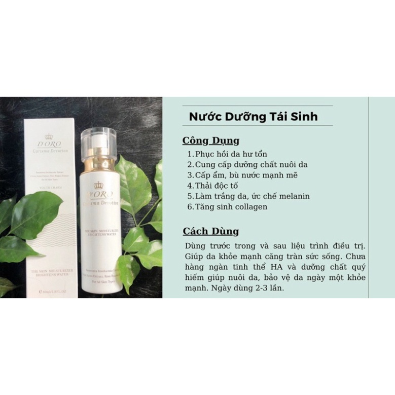 DORO_Xịt dưỡng tái sinh , trắng sáng se khít lỗ chân lông