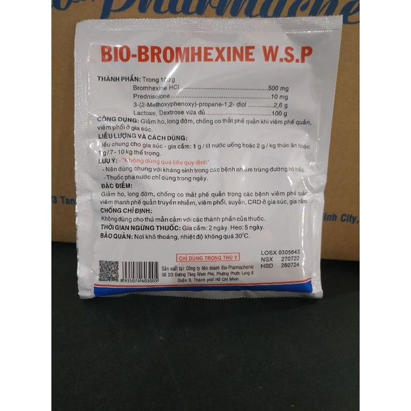BIO.BROMHEXINE W.S.P GIẢM HO, LONG ĐỜM, THÔNG KHÍ QUẢN