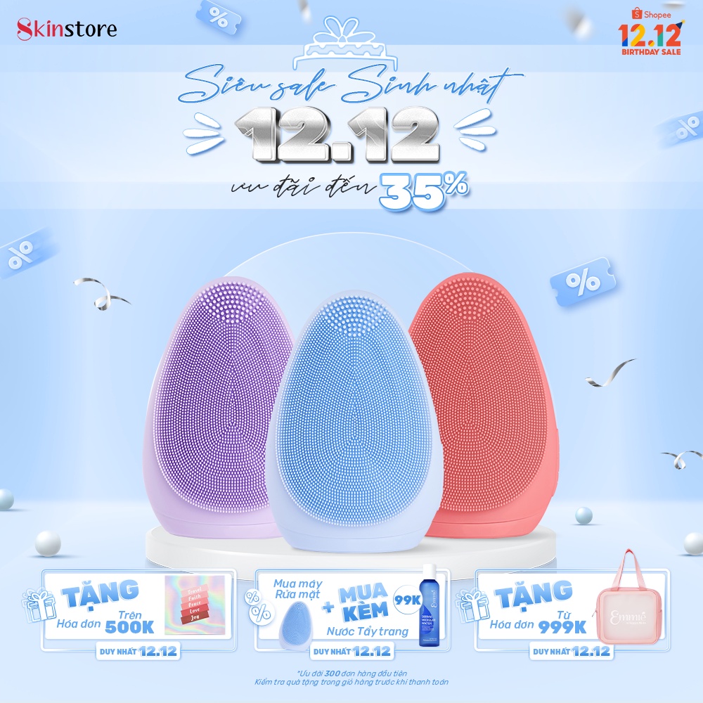 Máy Rửa Mặt Emmié By Happy Skin Premium Cleansing Brush