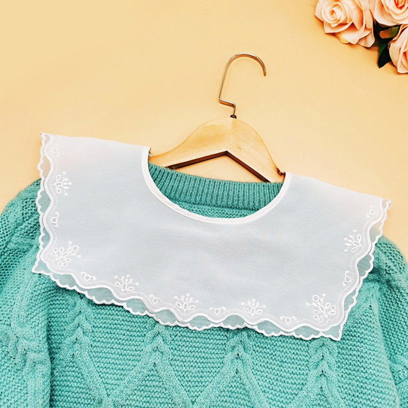 Cổ Áo Giả Thêu Họa Tiết Có Thể Tháo Rời Cho Nữ