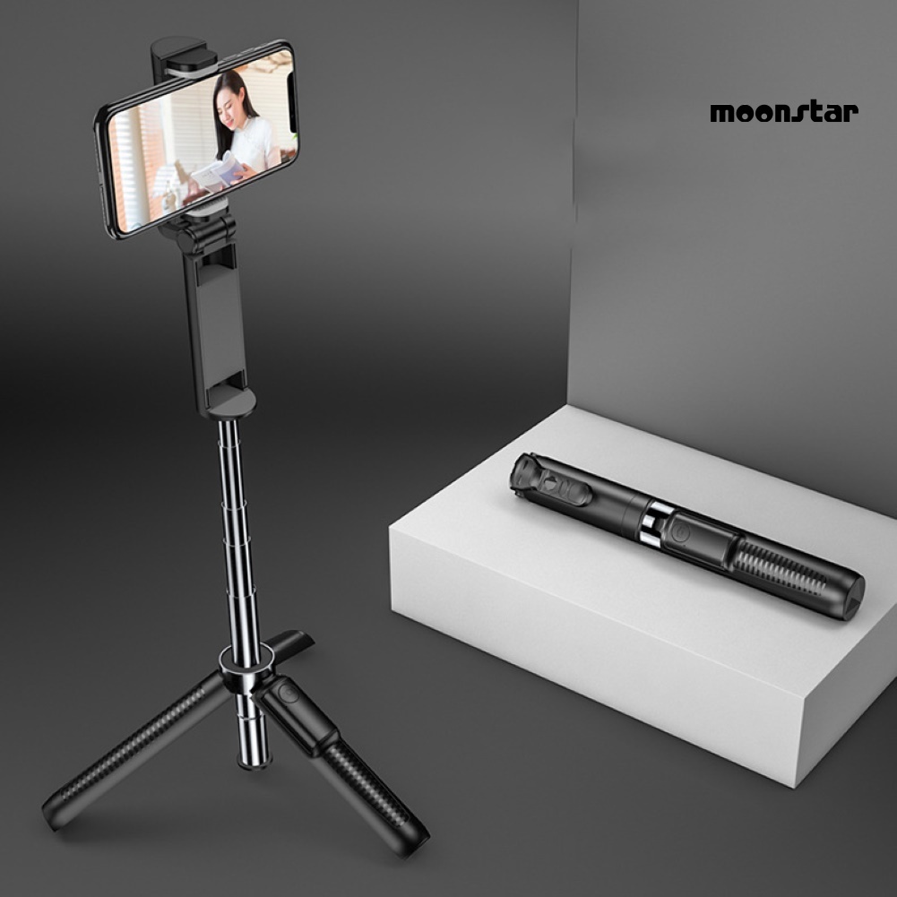 MNmoonstar 2 in 1 Telescopic Bluetooth Mobile Phone Selfie Stick Remote Shutter Tripod