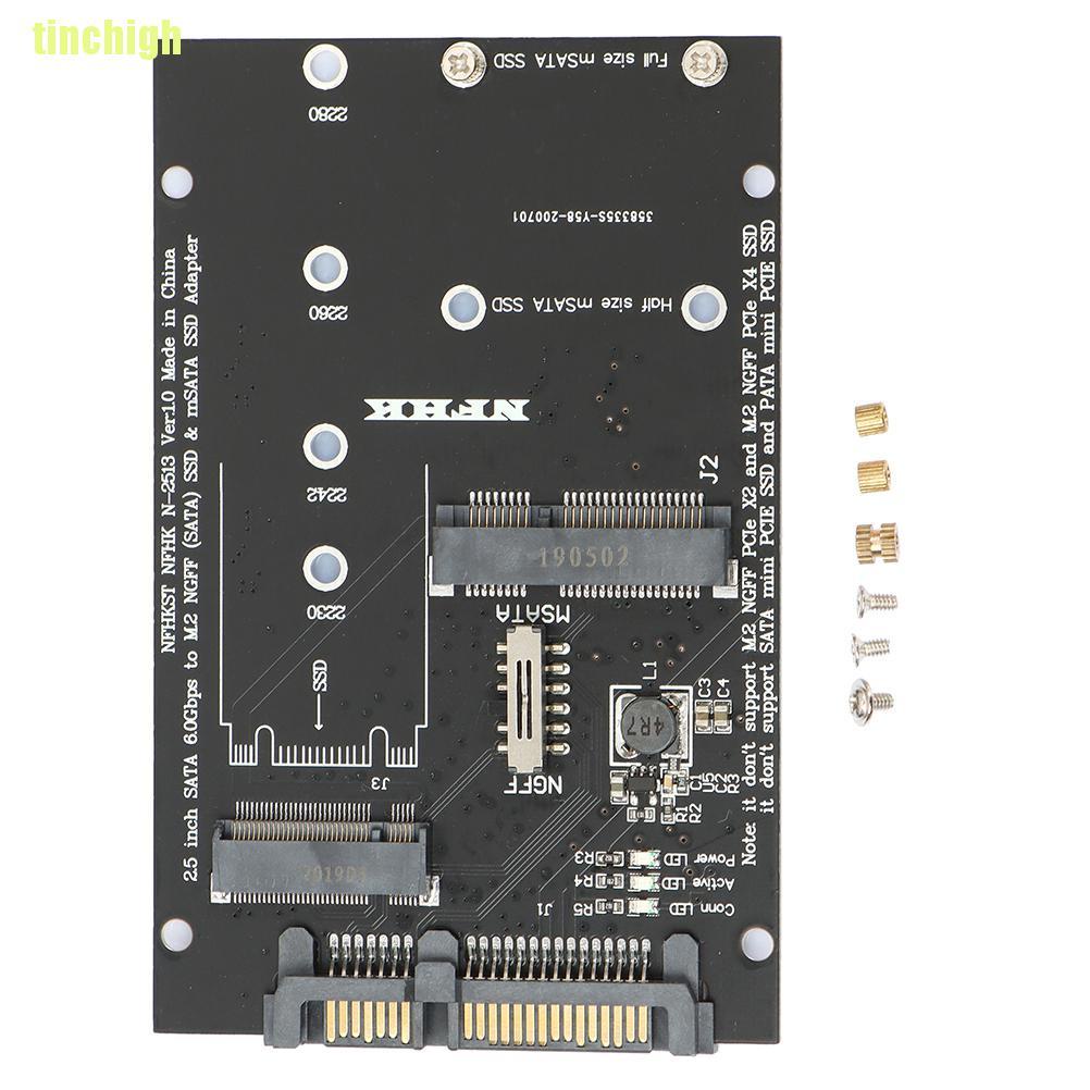 Thẻ Chuyển Đổi M.2 Ngff Msata Ssd Sang Sata 3.0 2 Trong 1 Cho Laptop