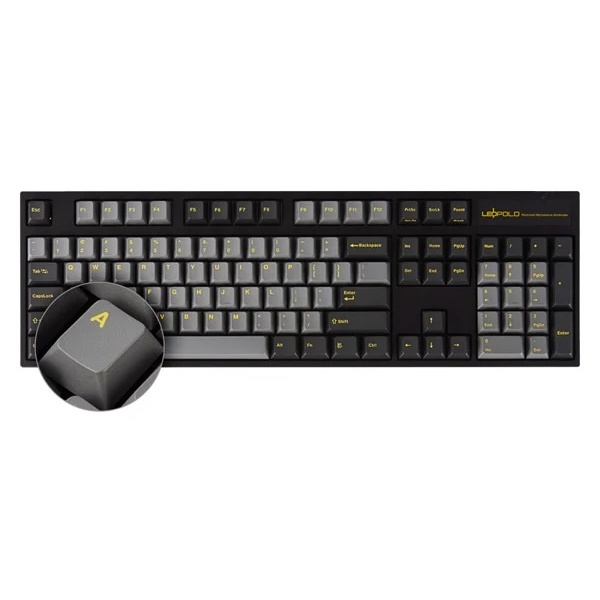 Bàn Phím Cơ Máy Tính Có Dây Leopold FC900R PD Ash Yellow - Hàng Chính Hãng