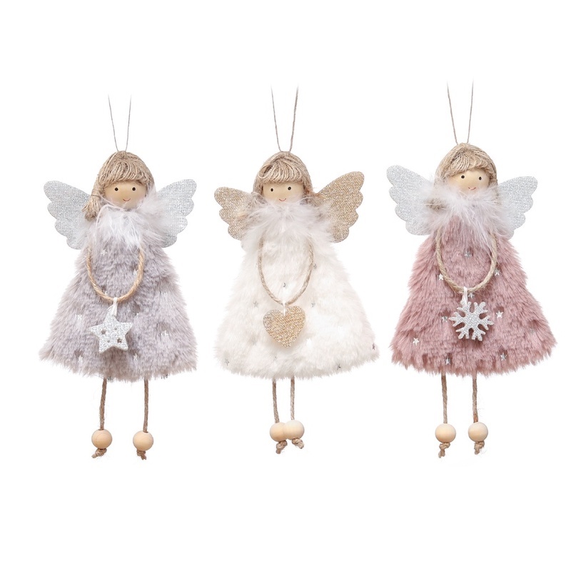 Plush Angel Girl Doll Pendant Xmas Ornaments/ Christmas Tree Decorative Hanging Pendants
