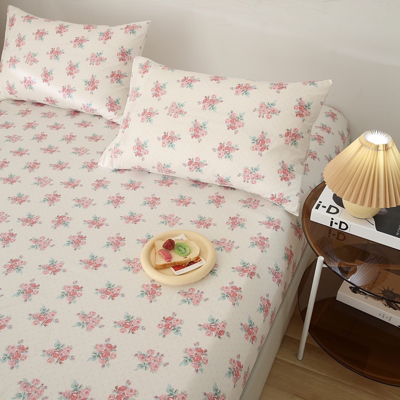 Set Ga - 2 Vỏ Gối Cotton Living Hoa Nhí, Chất Vải Mát, Thấm Mồ Hôi_shinbedding