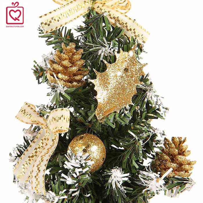 Cây thông Noel giáng sinh mini để bàn cao 20-40cm gắn phụ kiện trang trí giáng sinh