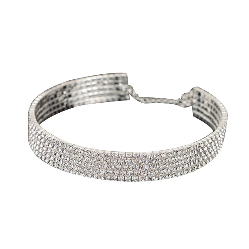 Vòng Cổ Choker 2-5 Hàng Đính Đá Kim Cương Toàn Diện Cho Cô Dâu