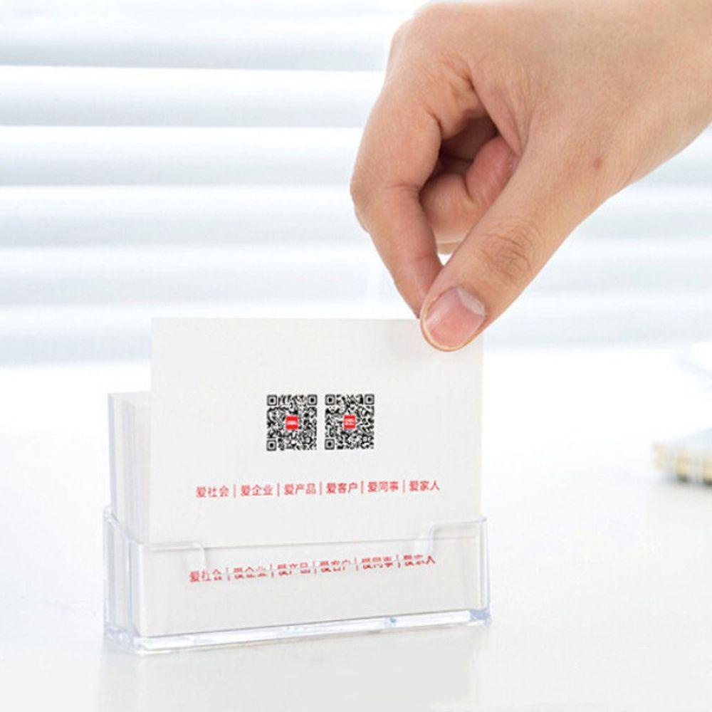 Giá Kẹp Thẻ Ghi Chú Để Bàn Bằng Acrylic Trong Suốt Tiện Dụng