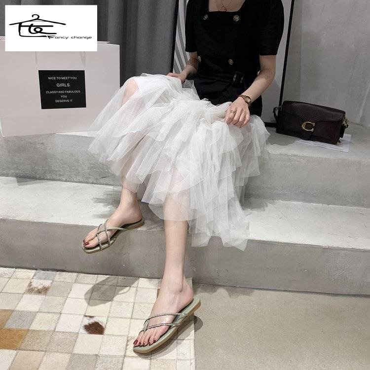 Dép Đế Bằng Đính Đá Phong Cách Thời Trang Mùa Hè 2022 Cho Nữ