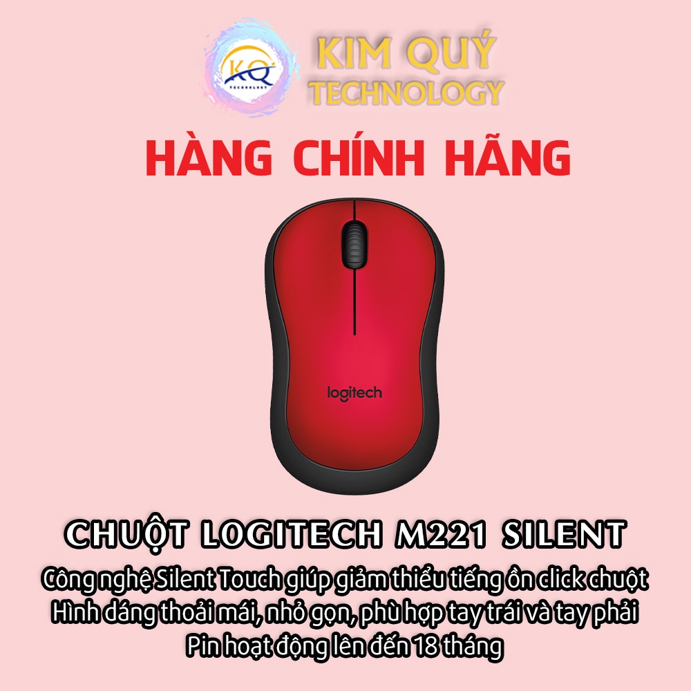 Chuột không dây Logitech M221 - Hàng chính hãng