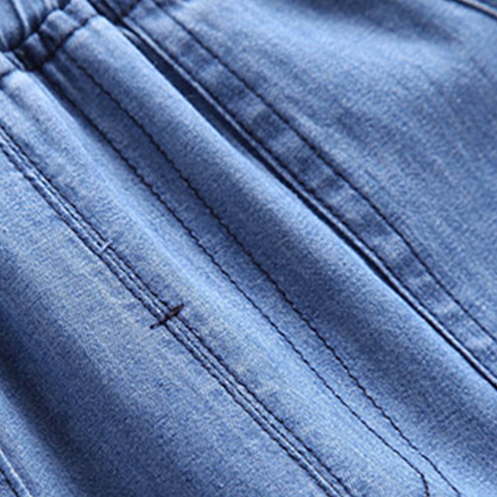 Quần dài denim Bear Leader cạp thun màu trơn chống muỗi giản dị cho bé trai 3-9 tuổi