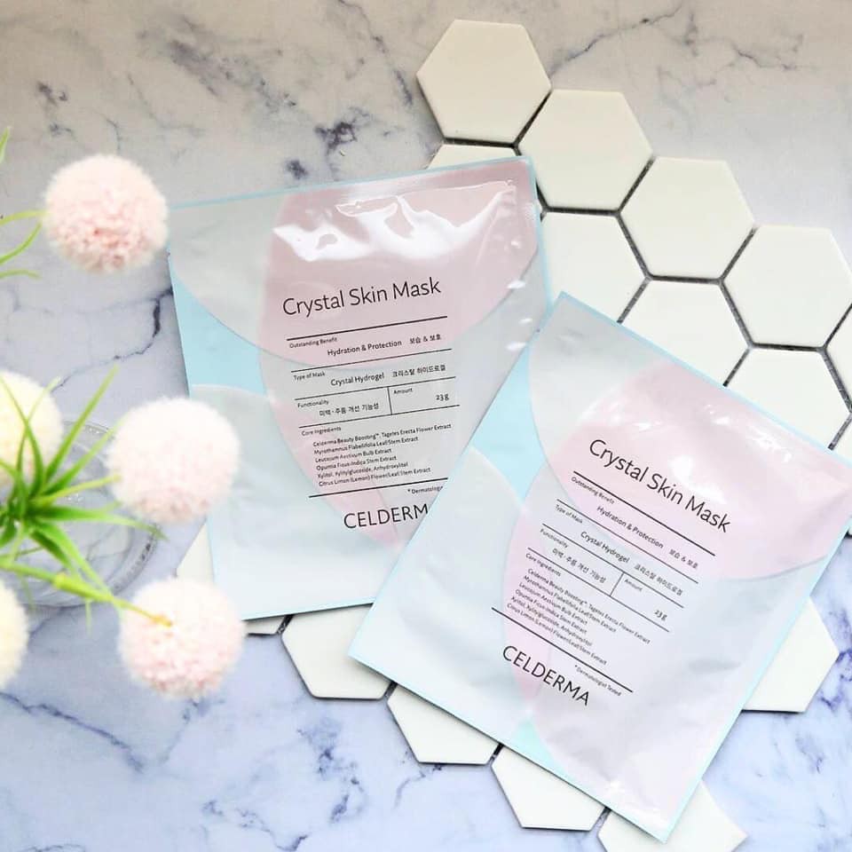 1 miếng mặt nạ thạch anh Crystal Skin Mask Celderma