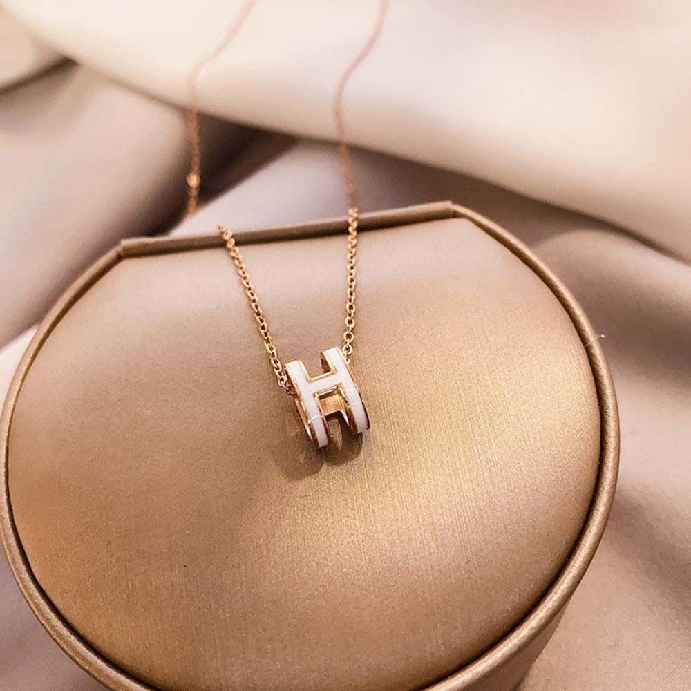 MXGOODS Vòng cổ Choker Mặt Chữ H Đơn Giản Thời Trang Dành Cho Nữ
