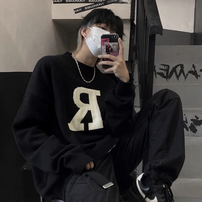 Áo len đôi hình có order lẻ hai unisex thu đông