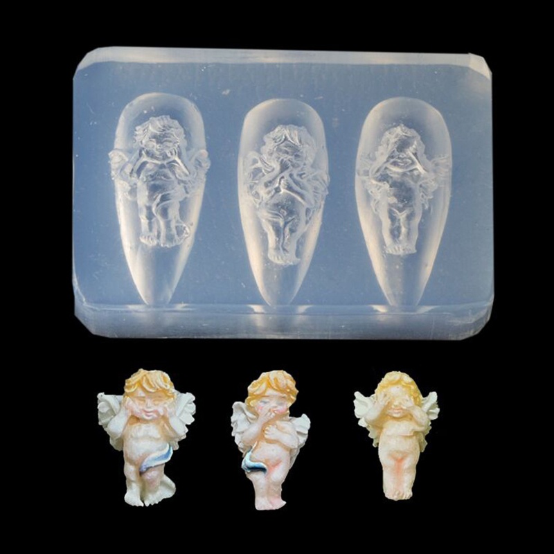 Khuôn Silicone Tạo Hình Thiên Thần 3D Trang Trí Móng Nghệ Thuật