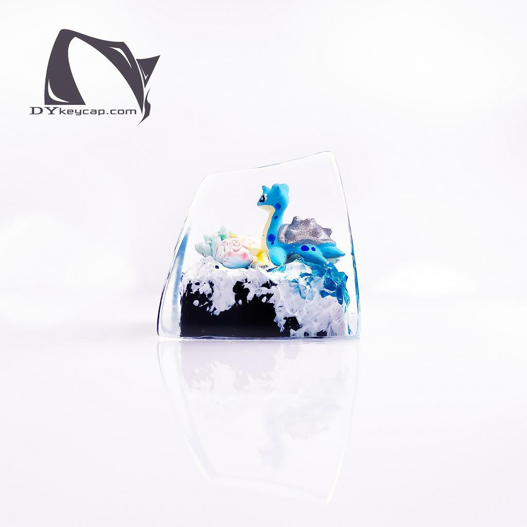Nút bàn phím Pokemon, nút bàn phím Lapras , Bàn phím nhân vật hoạt hình - Lapras keycap, POKÉMON Artisan Keycap