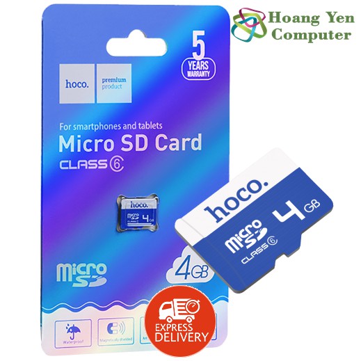 Thẻ Nhớ MICRO SD 4GB Hoco Class 6 15MB/S Chống Nước - BH 5 Năm | BigBuy360 - bigbuy360.vn