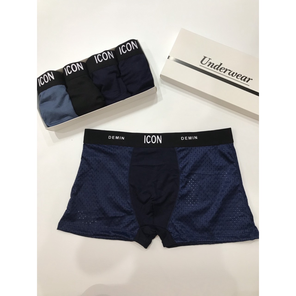 Quần Lót Nam Boxer Thông Hơi ICON, Quần Sịp Nam ICON Demin Co dãn 4 chiều Loại 1