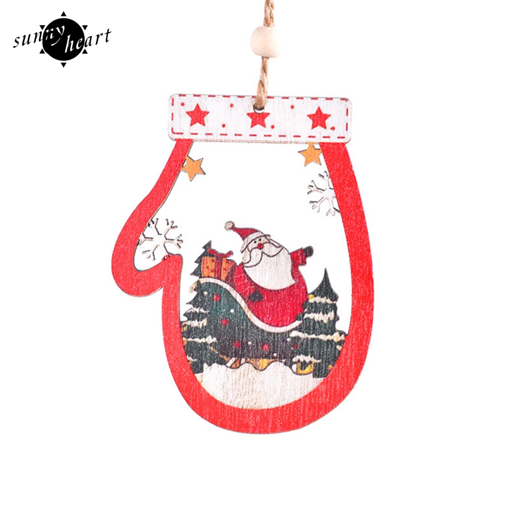 Sunnyheart Móc Treo Trang Trí Giáng Sinh Hình Ông Già Noel / Người Tuyết / Găng Tay Chống