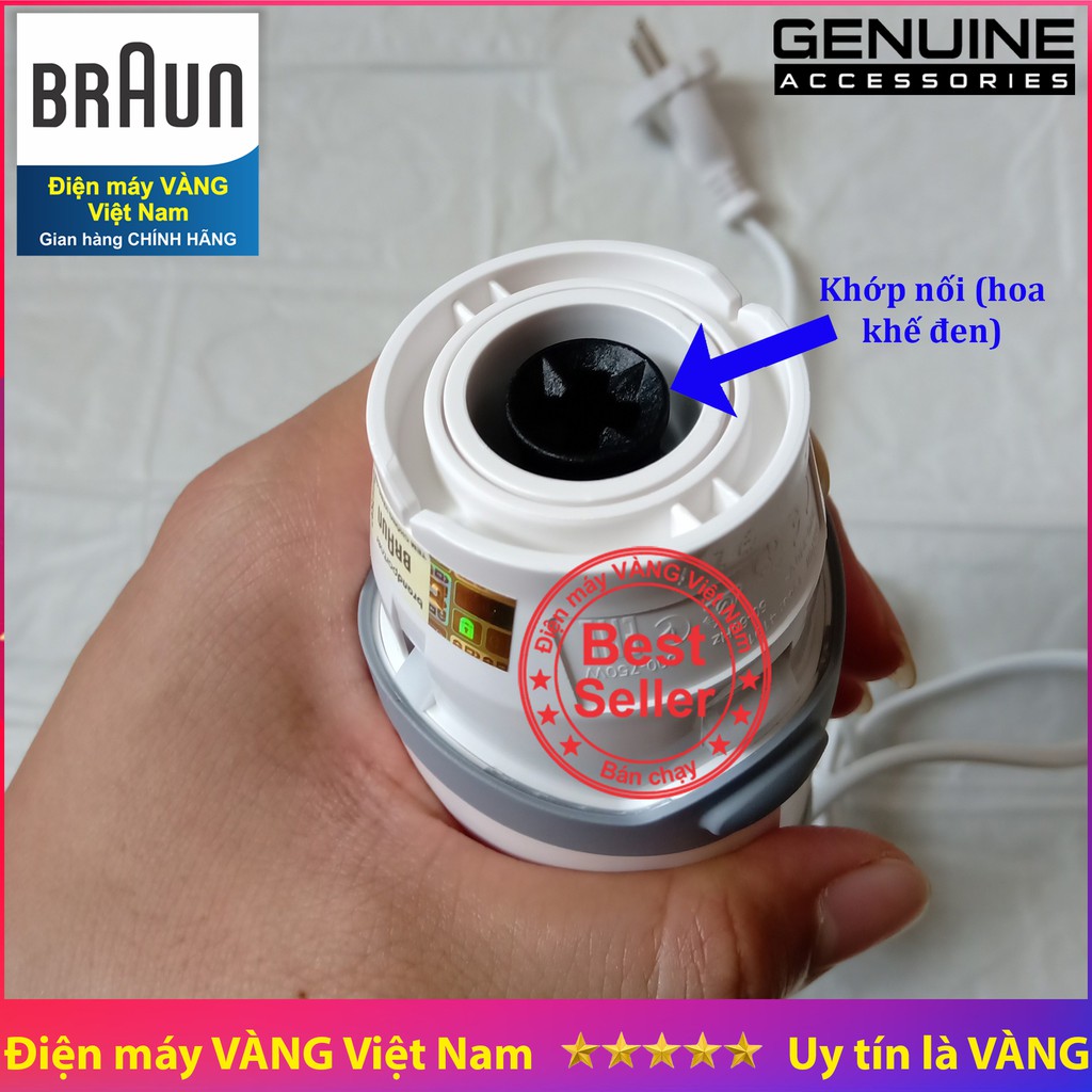 Linh kiện máy xay cầm tay Braun MQ5000 MQ5030 MQ5035 MQ5045 MQ3000 MQ3045 MQ5200 MQ5235 MQ5245 - khớp nối hoa khế đen