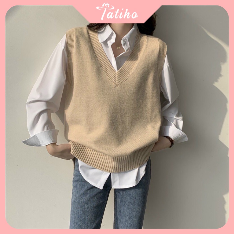 [Hàng Xịn, Giá Tốt] Áo Gile Len Trơn ( Áo Không Tay) Phong Cách Thời Trang Hottrend, Chất len Dày Vừa  - Mã AK011