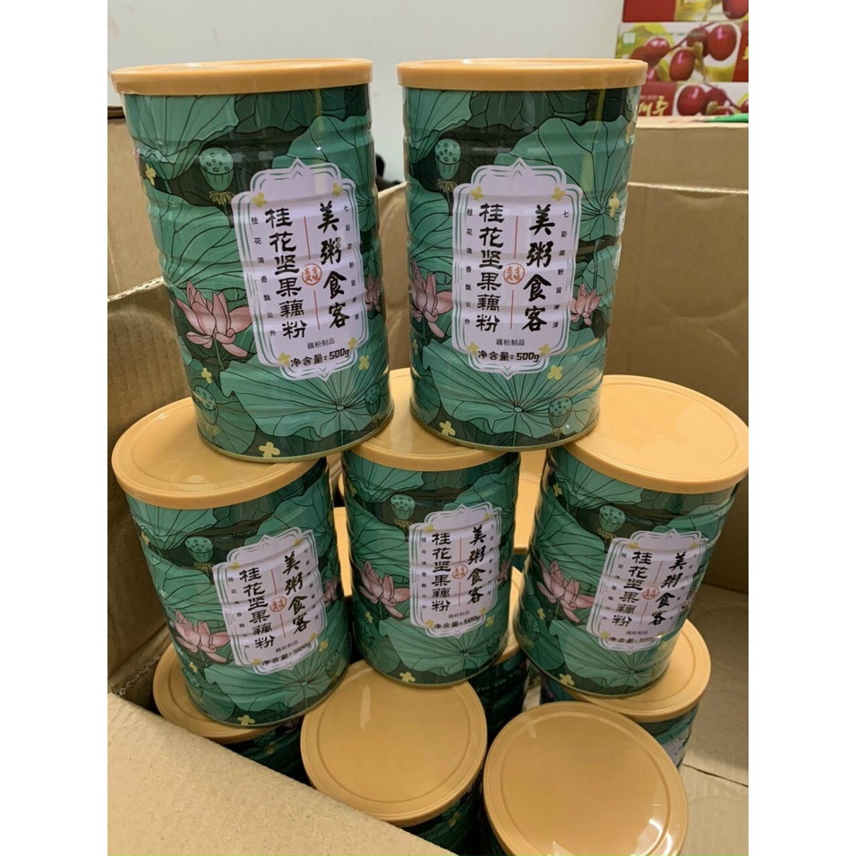 Bột Chè Củ Sen Dưỡng Nhan Mix Hạt Siêu Ngon Nhiều Dinh Dưỡng - Hộp 500gr