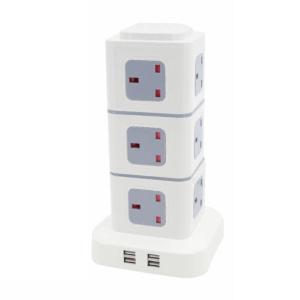 FOREVER Ổ Cắm Điện Để Bàn Với 4 Cổng USB