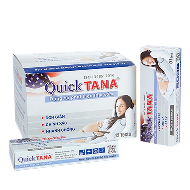 COMBO 6 QUE THỬ THAI QUICKTANA 5mm CHO KẾT QUẢ NHANH VÀ CHÍNH XÁC 4-6 NGÀY