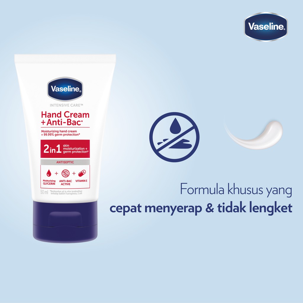 (Hàng Mới Về) Kem Dưỡng Da Tay Vaseline 50ml Chống Vi Khuẩn