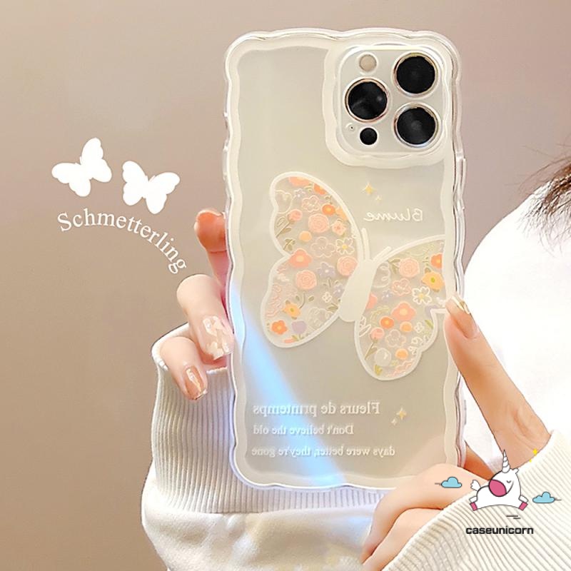 Ốp Điện Thoại Tpu Mềm Chống Sốc Họa Tiết Bướm Thời Trang Cho iPhone 7plus 13 11 12 pro Max 6 6s 7 8 plus X XR XS Max