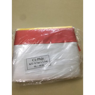 Cờ phật giáo 0.7x1.1m cán ngang
