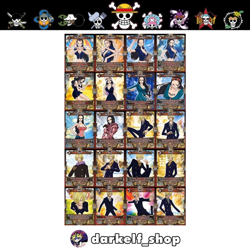 Bộ Thẻ bài Toonies One Piece Ma Trận Liên Hợp 60 thẻ #1.