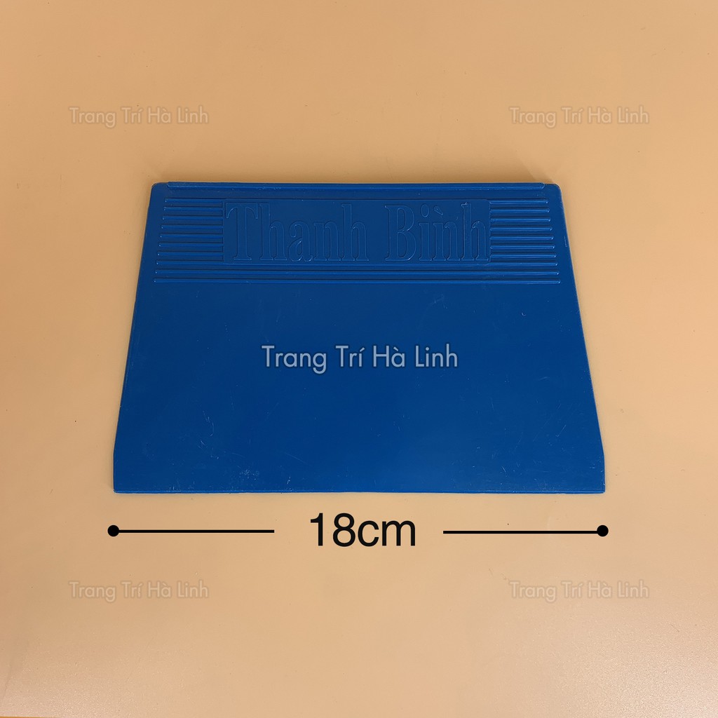 Dao trét nhựa - miếng trét nhựa xanh 18cm dùng quết keo sữa, bả matit - Trang Trí Hà Linh