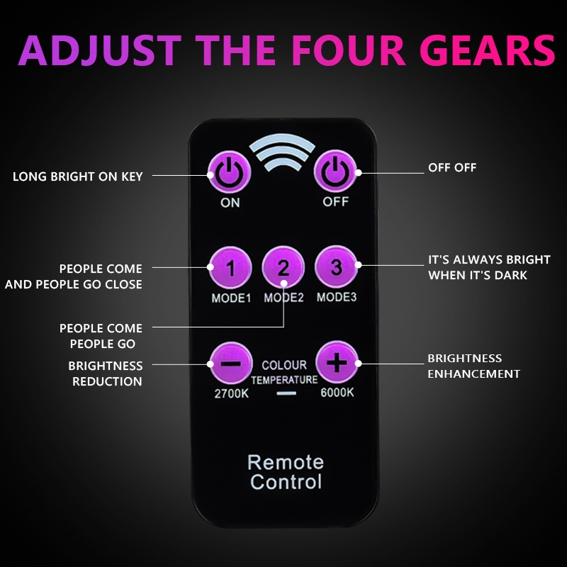 Mới Đèn LED 108COB Cảm Biến Chuyển Động PIR 10000LM Sử Dụng Năng Lượng Mặt Trời Dùng Ngoài Trời