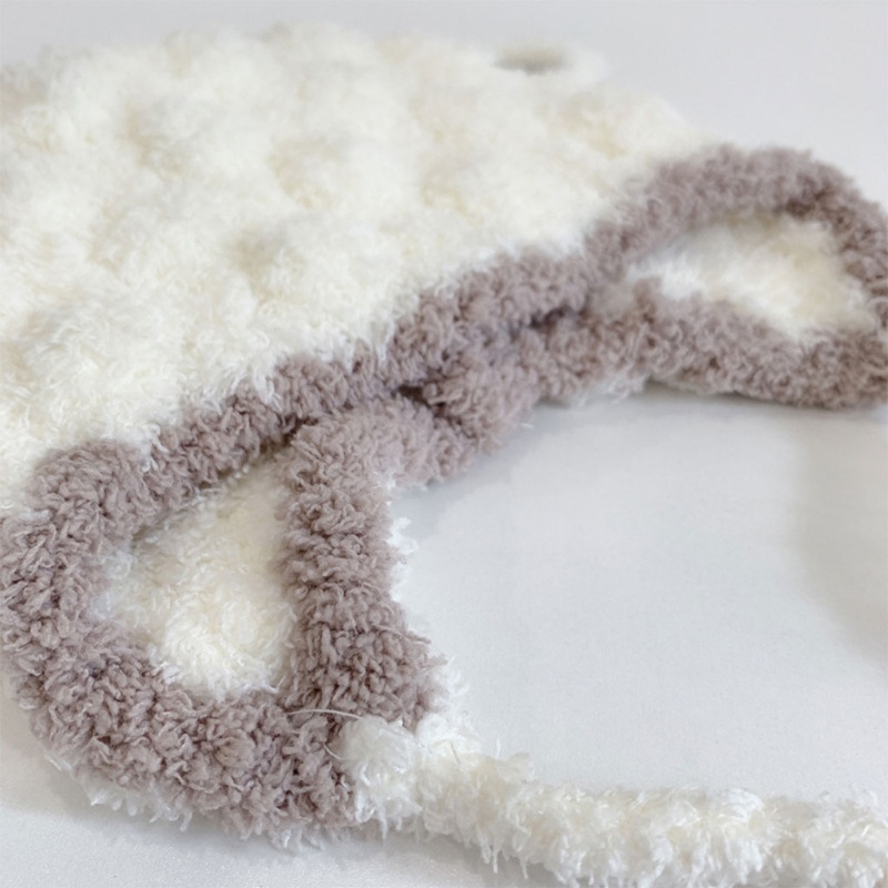 Mũ Beanie Vải Bông Dày Mềm Mại Giữ Ấm Tai Dễ Thương Cho Bé
