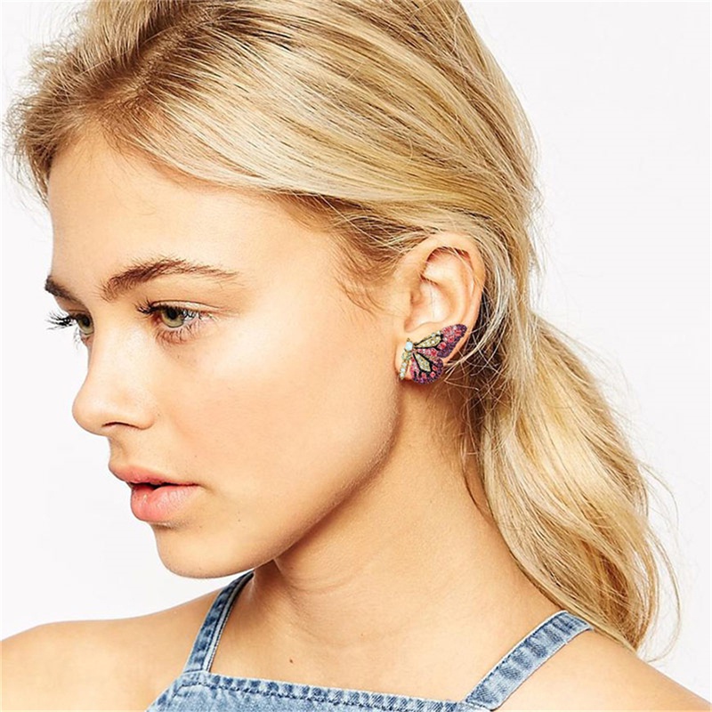 Đôi bông tai hình nơ bằng hợp kim thời trang phương tây