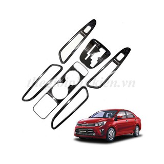 Ốp nội thất KIA SOLUTO số tự động , ốp trang trí nội thất theo xe SOLUTO titan cao cấp,sáng bóng,chống xước