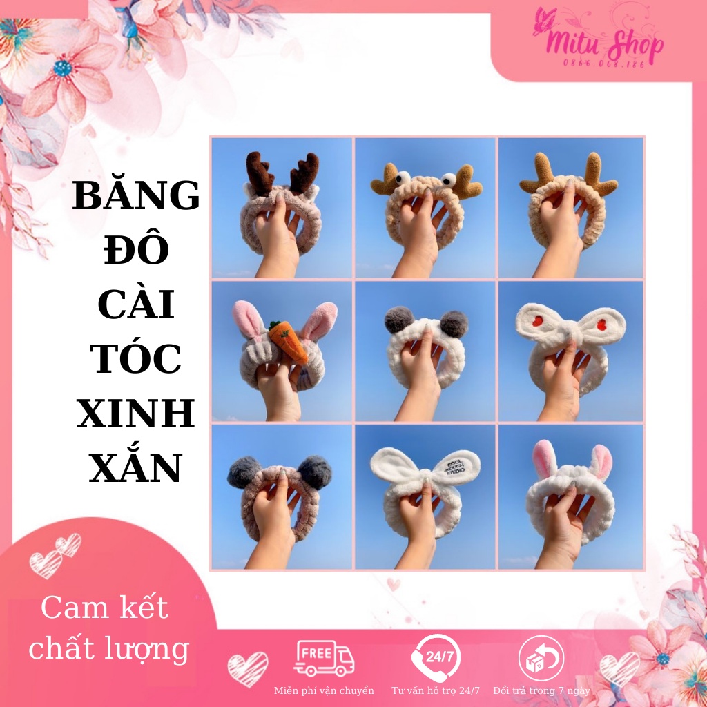Băng đô cài tóc thiết kế kiểu dáng dễ thương dành cho nữ