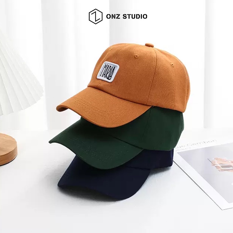 Nón kết ONZ cotton - Mũ lưỡi trai nam nữ Maria trơn phong cách hiphop cá tính năng động MLT01 - Onz Studio