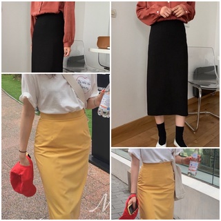 [CÓ SIZE - NHẬN MAY ĐO] Chân váy midi chất linen mềm dáng A nhẹ cạp khóa xẻ sau