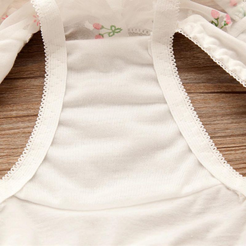 Set nội y nữ bằng cotton phối ren và nơ thoải mái