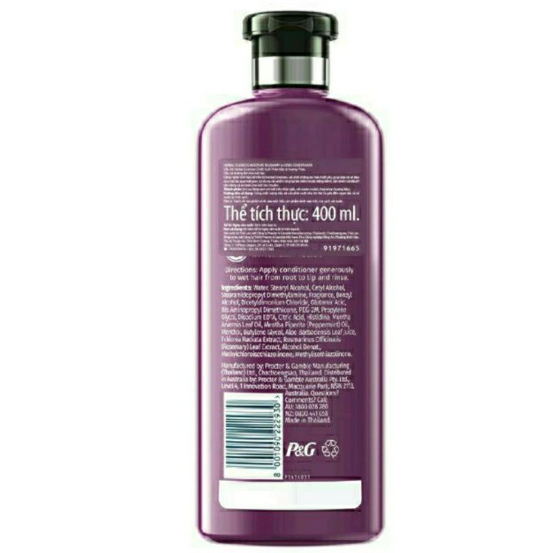 Thanh lý Dầu Xả Herbal Essences Thảo Mộc và Hương Thảo 400ml Date 9/2021