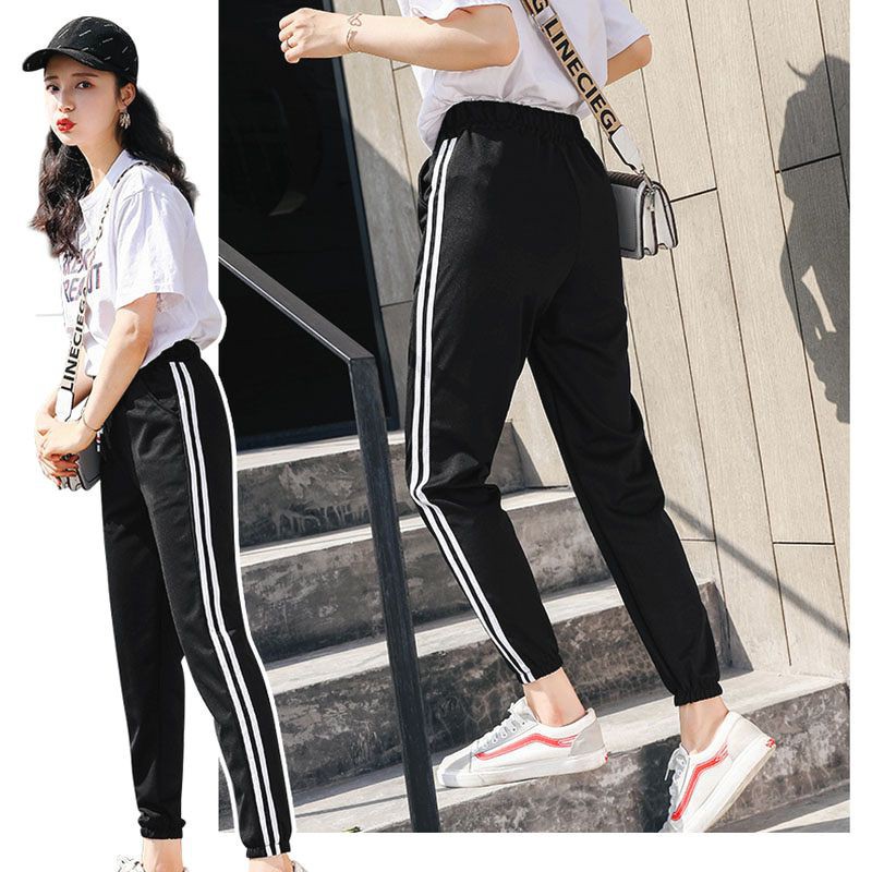 [FREESHIP-HÀNG LOẠI 1] Set Jogger Line Phối Thun Unisex I Hate, Set quần thể thao sọc phối áo phông in hình dễ thương - 