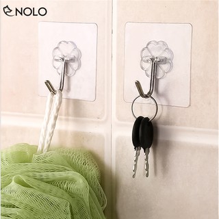 Bộ 2 Móc Treo Dán Siêu Dính Kích Thước 6x6cm Trong Suốt Treo Vật Dụng Siêu Chắc Chịu Tải Tối Đa 7kg