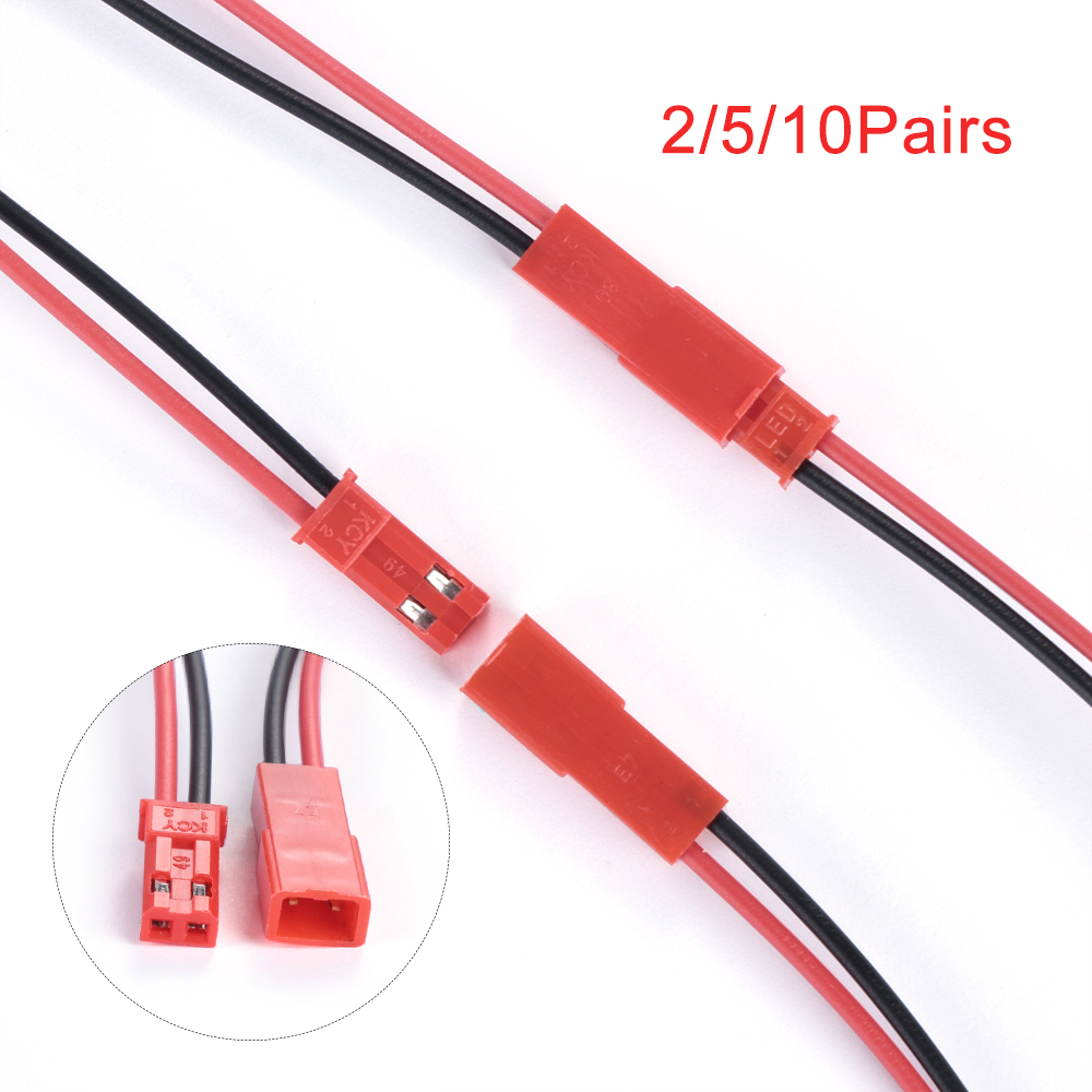 Set 2 / 5 / 10 Cặp Dây Cáp Nối 2 Pin 100 / 150mm 22awg Chất Lượng Cao